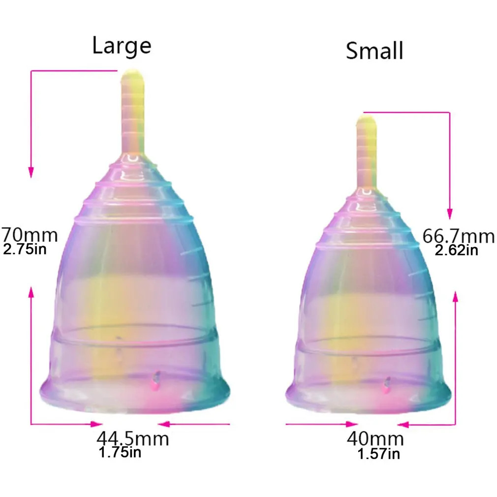Гигиенические менструальные чаши для женщин 1 шт. цветные из медицинского