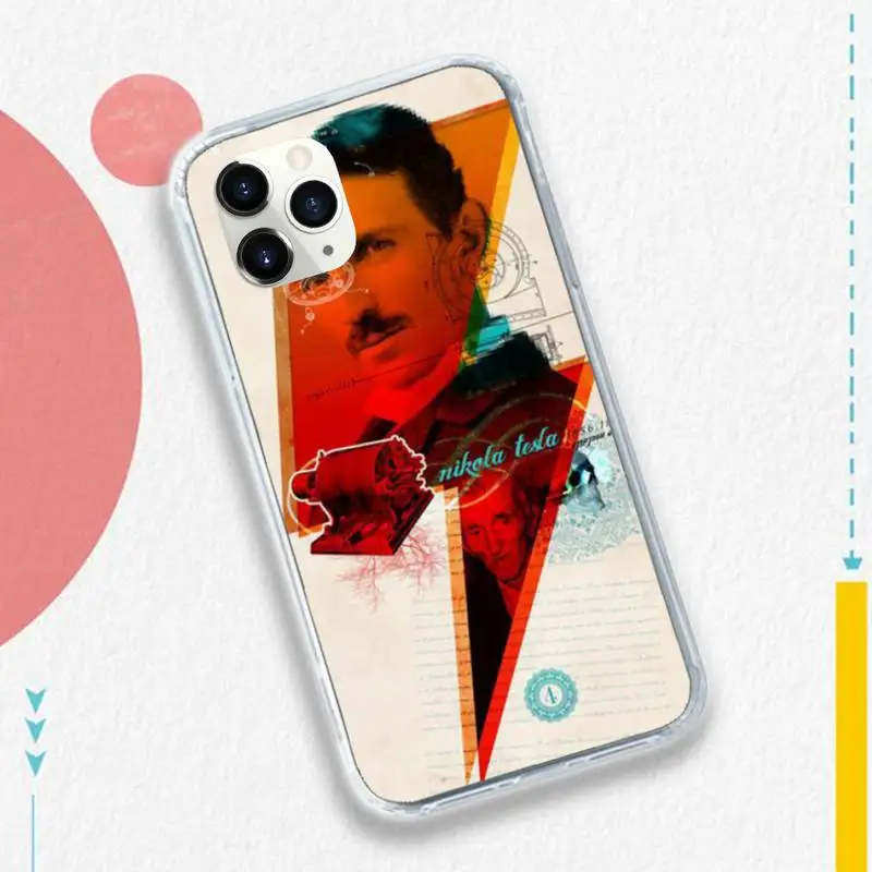 

Nikola tesla Famous inventor Phone Case for iPhone 11 12 pro XS MAX 8 7 6 6S Plus X 5S SE 2020 XR