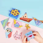 54 шт., детский бумажный Оригами-пазл в виде животных