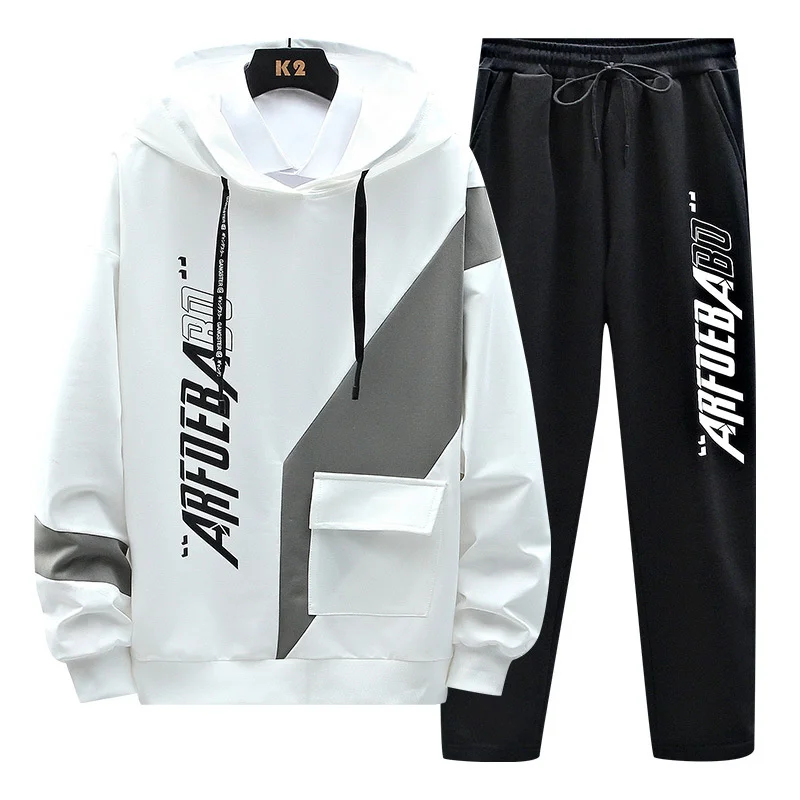 

Hoodies & Sweatshirts men's 2021 new sportswear Men's Sets Korean fashion loose spring and autumn two piece suit Men's Clothing