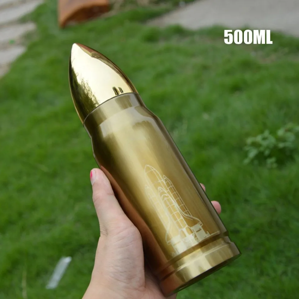 Вакуумная чашка из нержавеющей стали в форме пули для горячего питья чая кофе