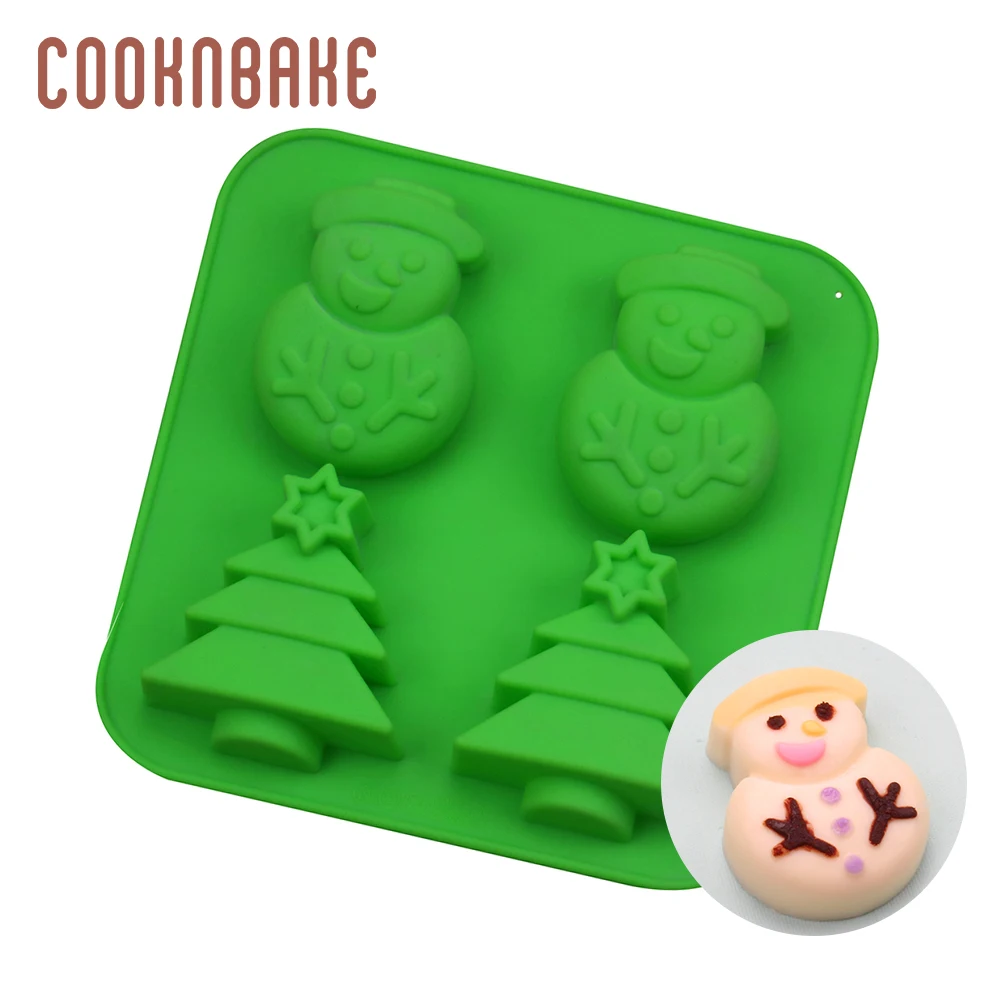 COOKNBAKE 6 форма для выпечки инструмент для выпечки Рождественская силиконовая форма для мыла ручной работы Смола Санта гипса конфеты шоколадный торт украшен