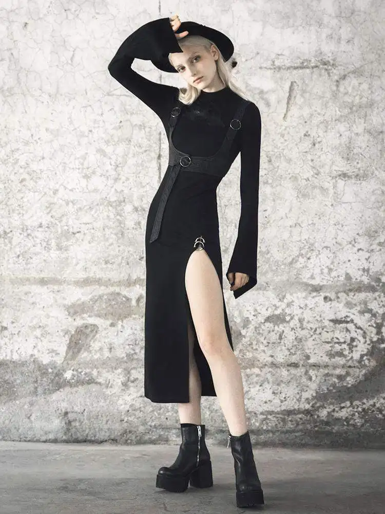 Панк восторженные женские Сверкающее с рукавами ставка узор платья-Макси