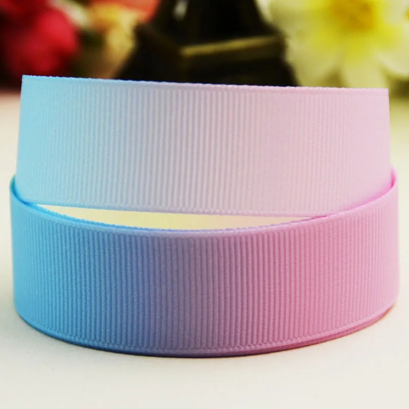 7/8 &quot(22 мм) рубановая атласная лента с градиентным рисунком из мультфильма