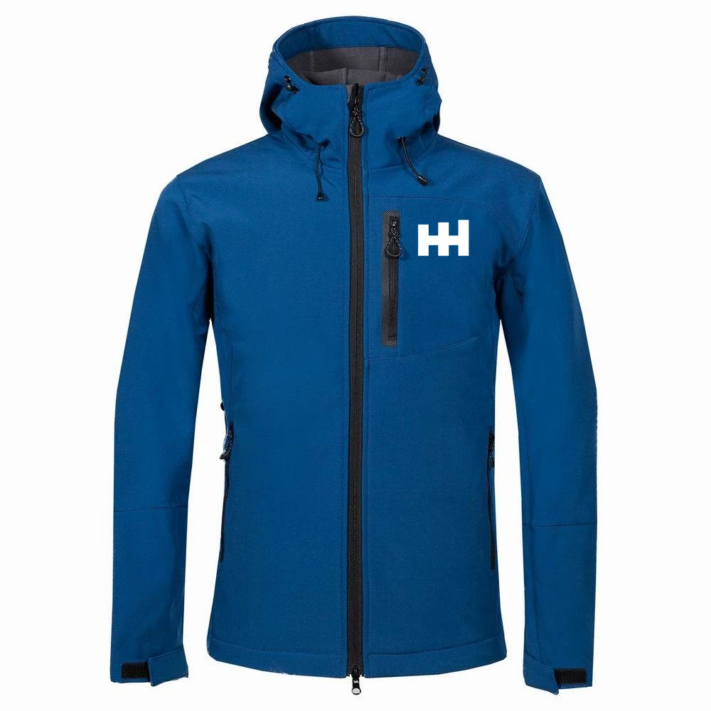 

2021 brand men's jacket outdoor mountaineering suit leisure sports windbreaker composite velvet soft shell windproof jacket