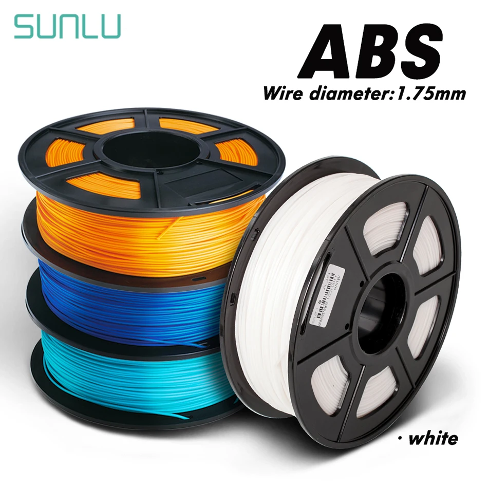 SUNLU ABS нити 1,75 мм 1 кг красочные пластиковые печатные материалы для FDM 3d принтер точность измерения+/-0,02 мм