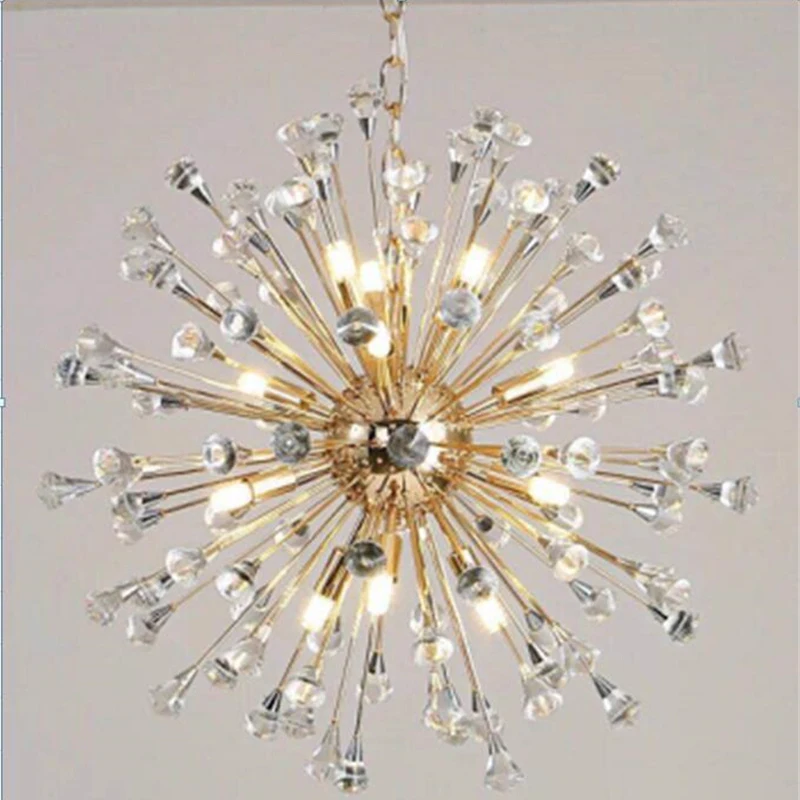 

Современная хрустальная люстра K9 с одуванчиком, лампа для спальни, гостиной, бара, столовой, лампа с алмазными шариками