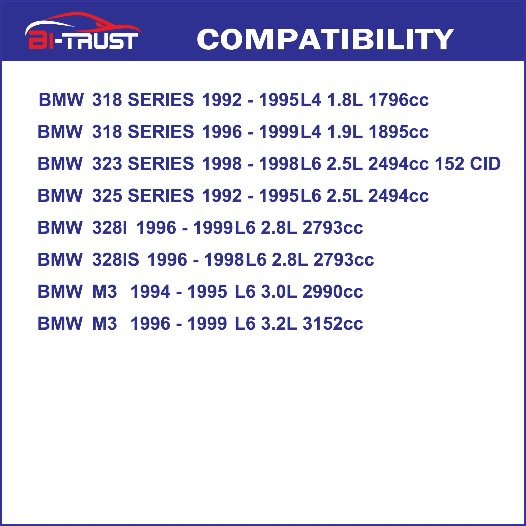 Bi-Trust салонный воздушный фильтр для BMW 318i 318is 323i 325i 325is 328i 328is M3 64 11 1 393 489 9 069 895