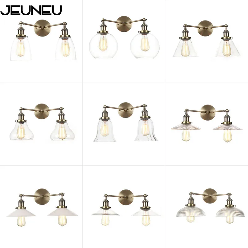 Персонализированный минималистичный настенный светильник из стекла и железа E27