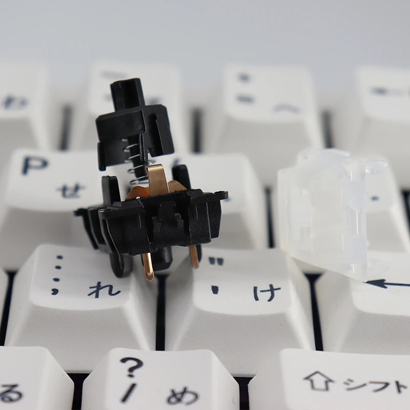 

Gateron Switches Milky Top Black Bottom Yellow Black Switches for Mechanical Keyboard 5 Pin Keyboard Switch