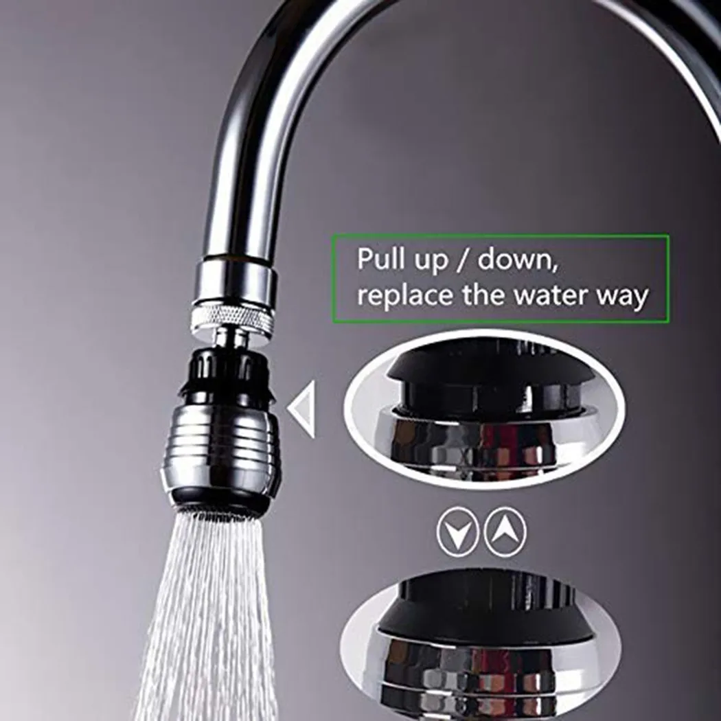 

HOT 360 Degree Rotate Water Saving Faucet Filter Kitchen Connector Rotate Swivel Faucet Nozzle Filter Adapter