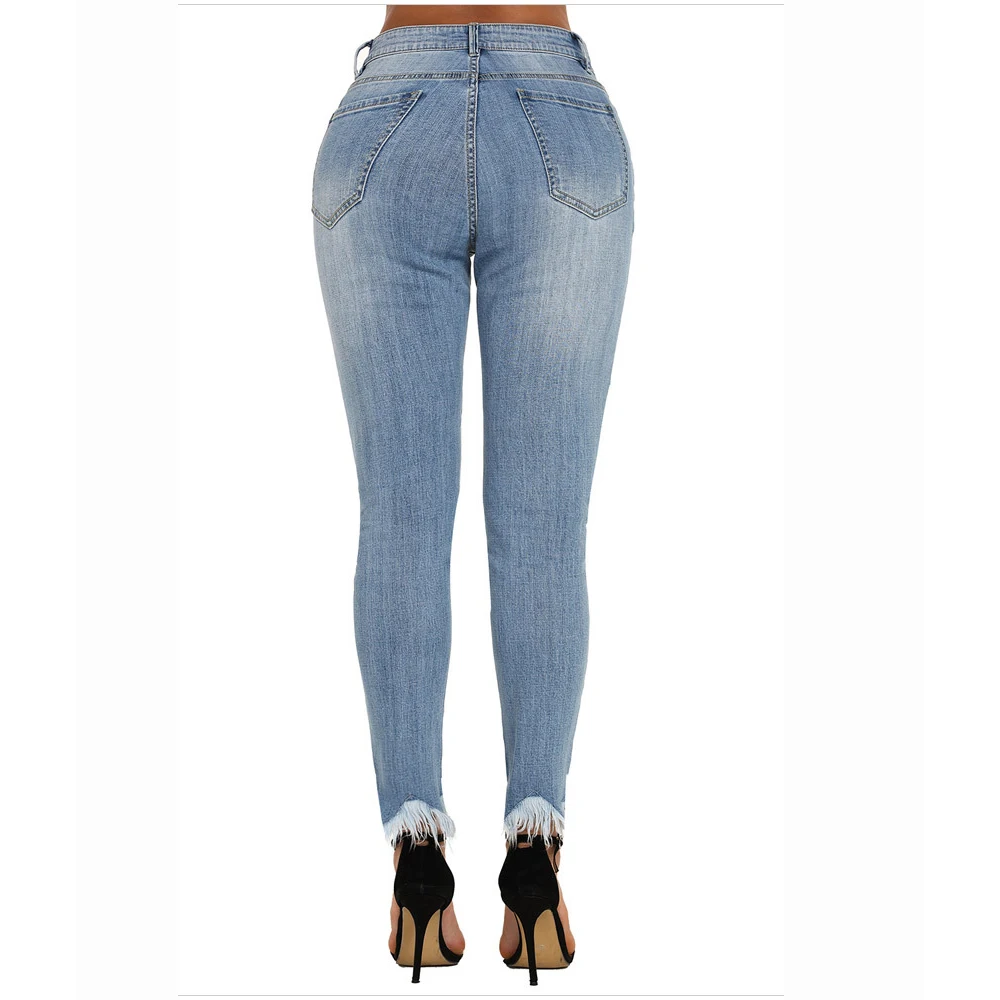 2018 Большие размеры ретро джинсы с высокой талией бандажные брюки женские модные