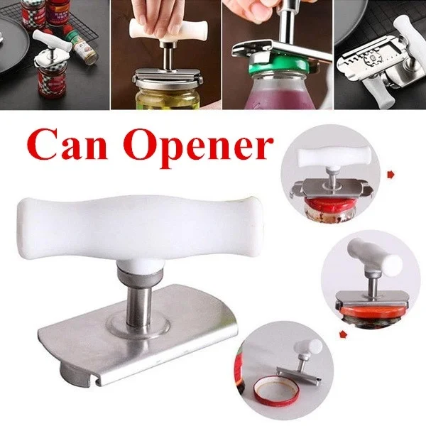 

Can Opener Jar Bottle Adjustable Manual Stainless Steel Easy Kitchen Tool