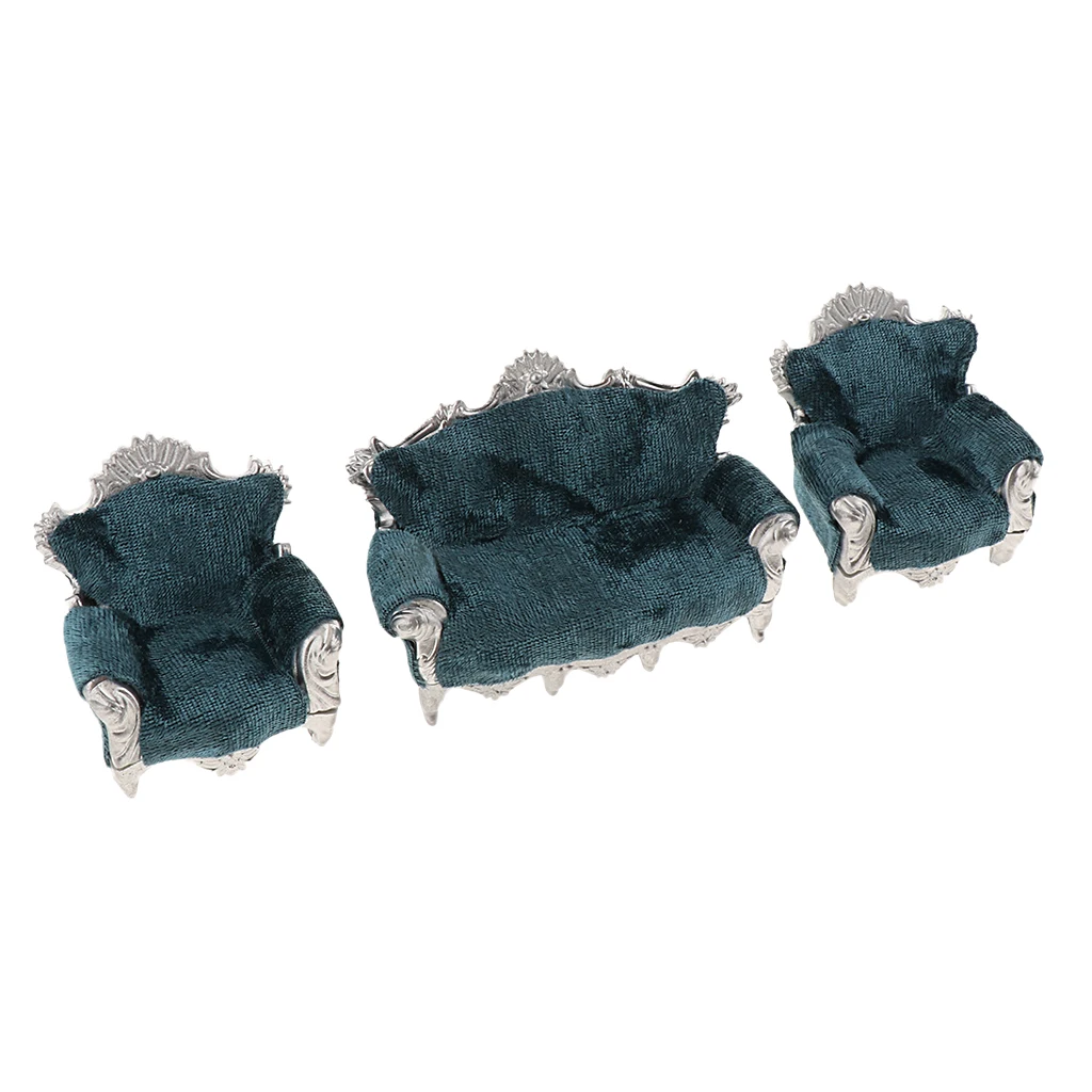 

Fine 1:20 Scale Dollhouse Miniature Furniture Living Room Set Sofa Couch