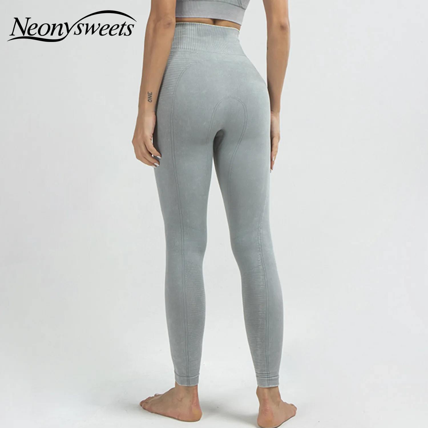 

2021 Summer Female High Waist Yoga Pants Tummy Control Elastic Tight Seamless Hip Llifting Sports fFtness Yoga Pants A027