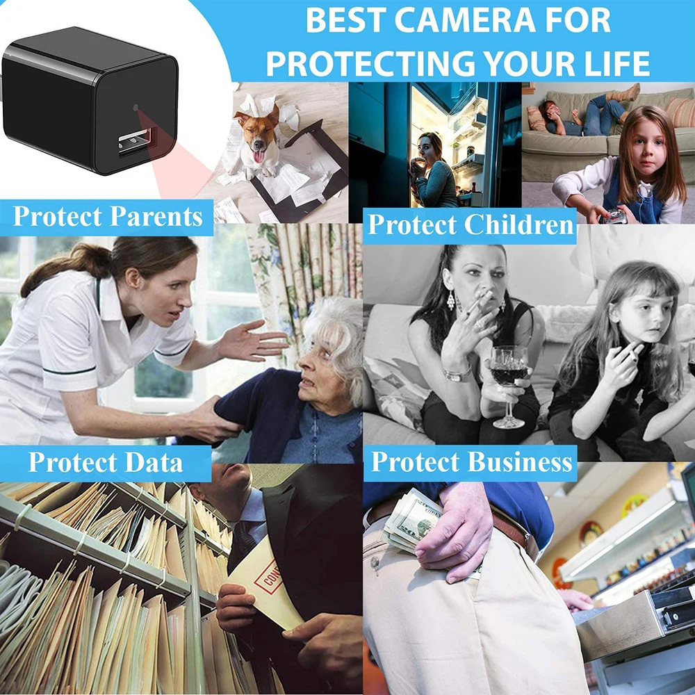 

Mini WiFi Plug Camera 1080p Micro Security Home Camera 166 wide-angle 4K FHD Wireless Monitor Surveillance IP Portable Camera