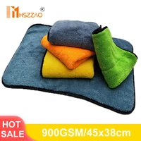45x38cm 900gsm car wash microfiber towel car cleaning drying cloth hemming car care cloth detailing car wash towel for toyota
