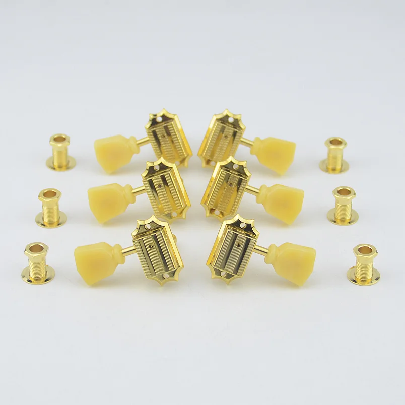 

Vintage Deluxe Guitar Machine Heads Tuners Gold ( #1281 ) MADE IN TAIWAN