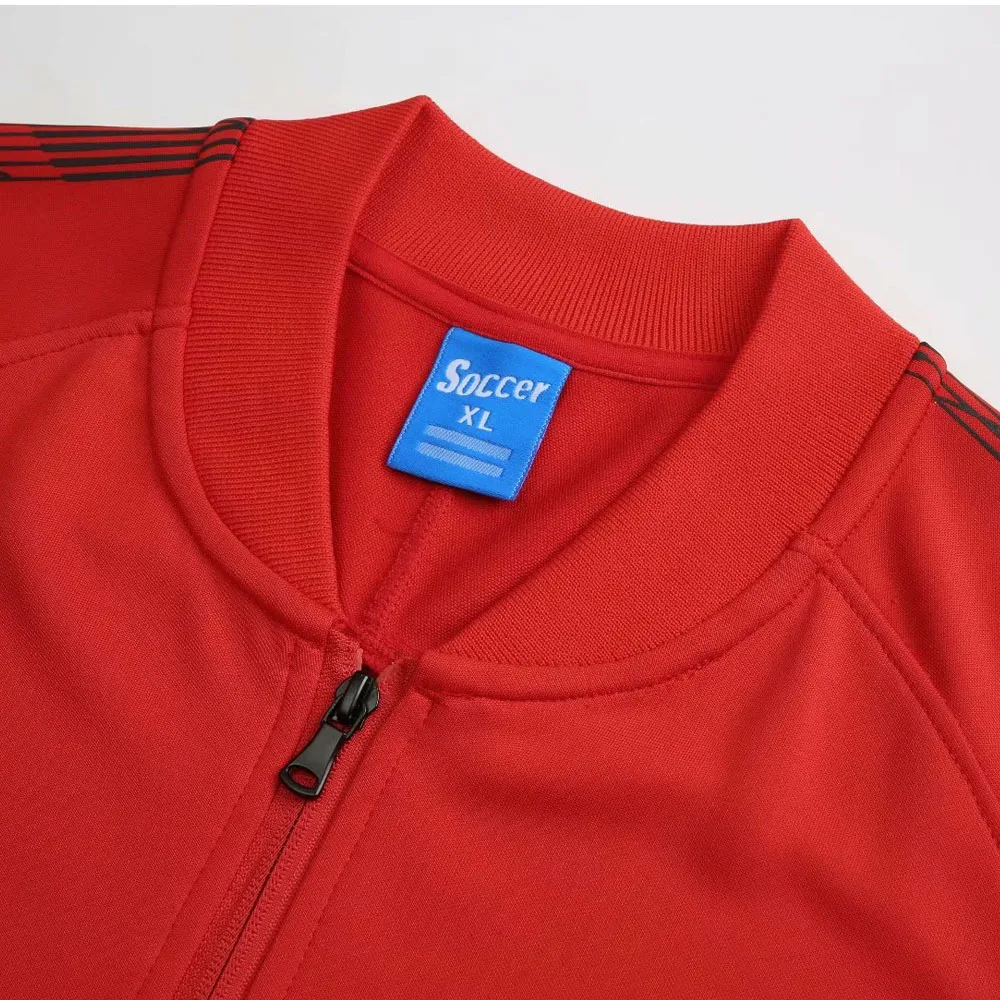 LIDONG детские для взрослых с длинным рукавом комплекты футбольные куртки бега