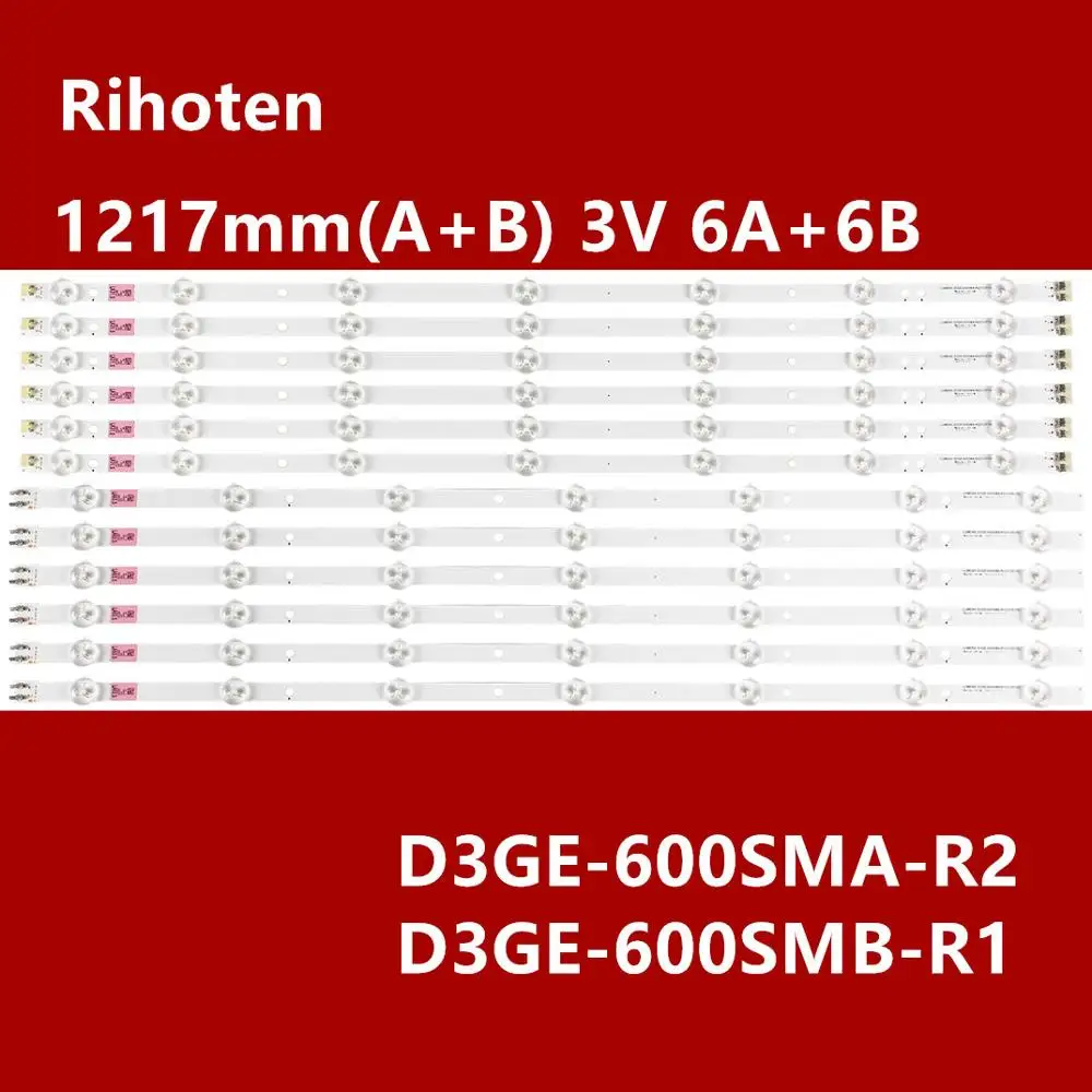 Новый комплект 12 шт. светодиодных лент для подсветки Samsung UN60J6200AF 2013SVS60 3228N1 D3GE 600SMA R2