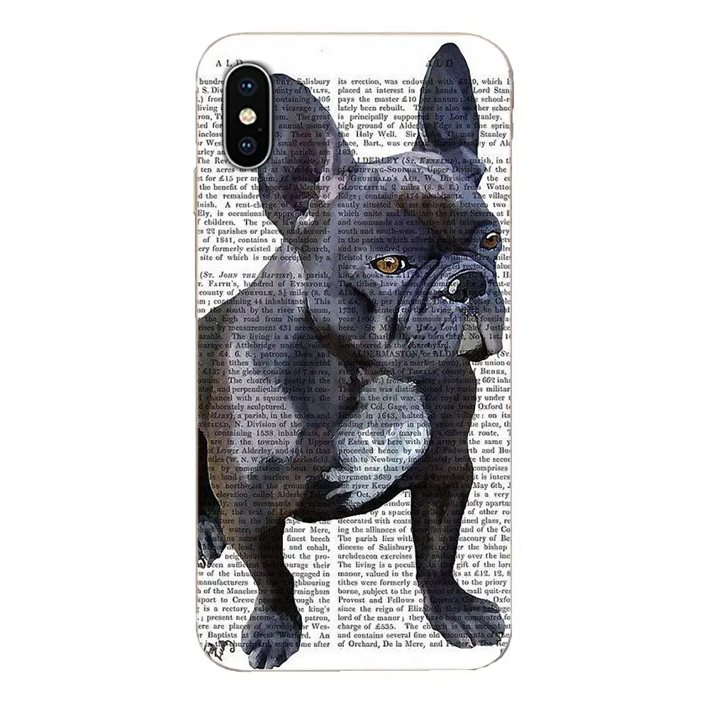 Париж Frenchie с розой задняя кожа красочные для Apple iPhone 11 Pro X XS Max XR 4 4S 5 5C 5S SE 6 6S 7 8 Plus |