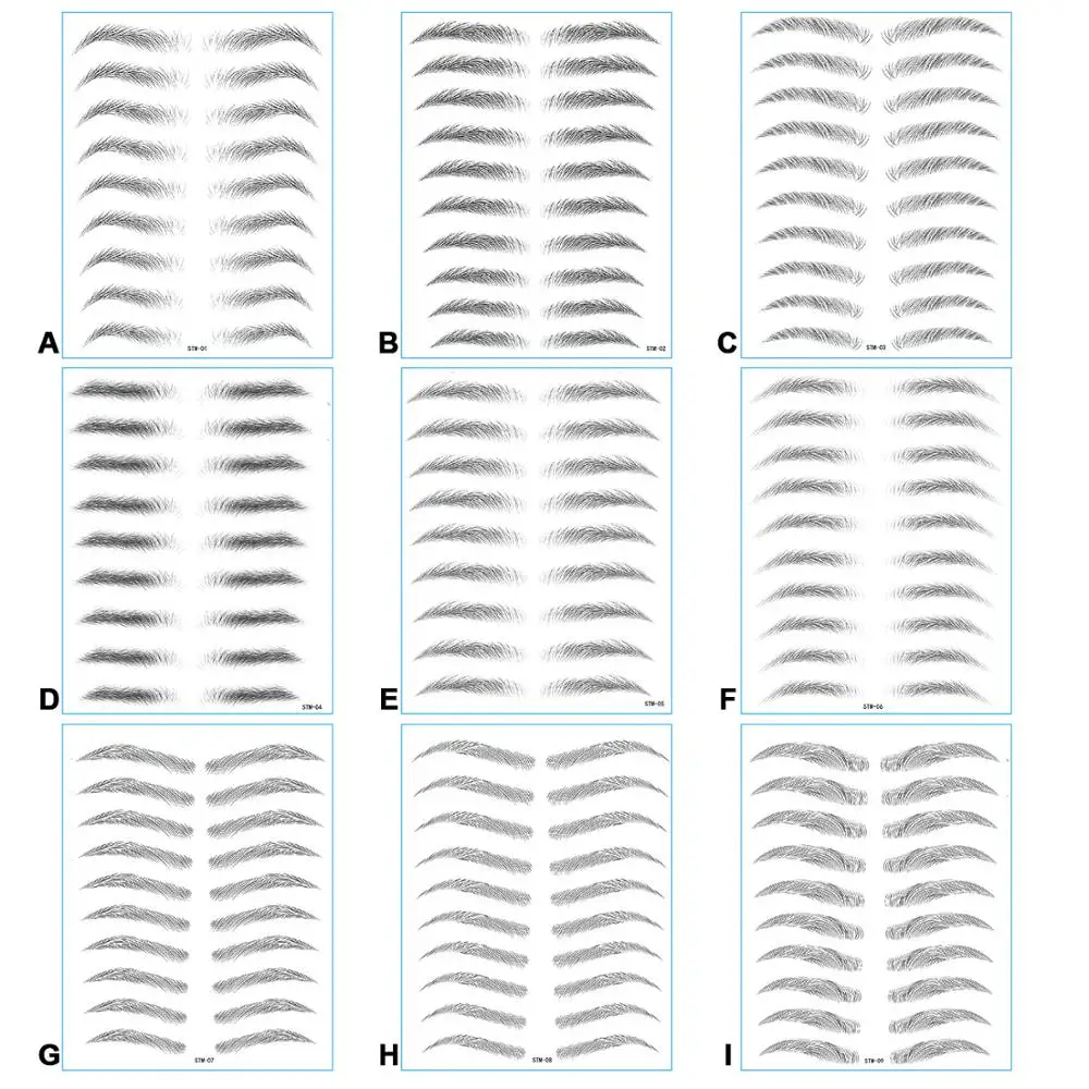 Новинка волшебные 4d наклейки для бровей как у волос ложные брови водостойкие