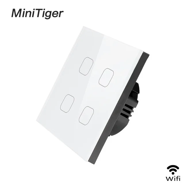 Minitiger умный дом 4 Gang 1 way беспроводной WiFi европейский стандарт сенсорный