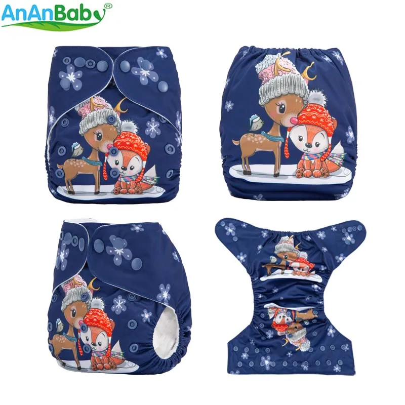 {AnAnBaby} новое поступление, тканевые подгузники с принтом, многоразовые моющиеся подгузники для отдыха
