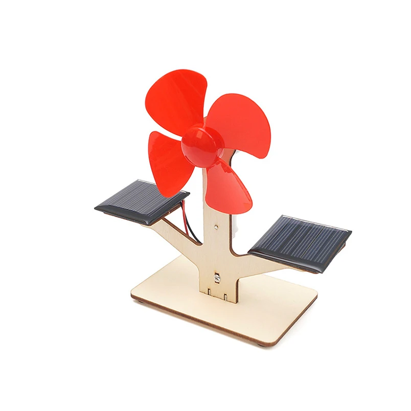 3D головоломка DIY на солнечных батареях деревянная маленькая ветряная мельница