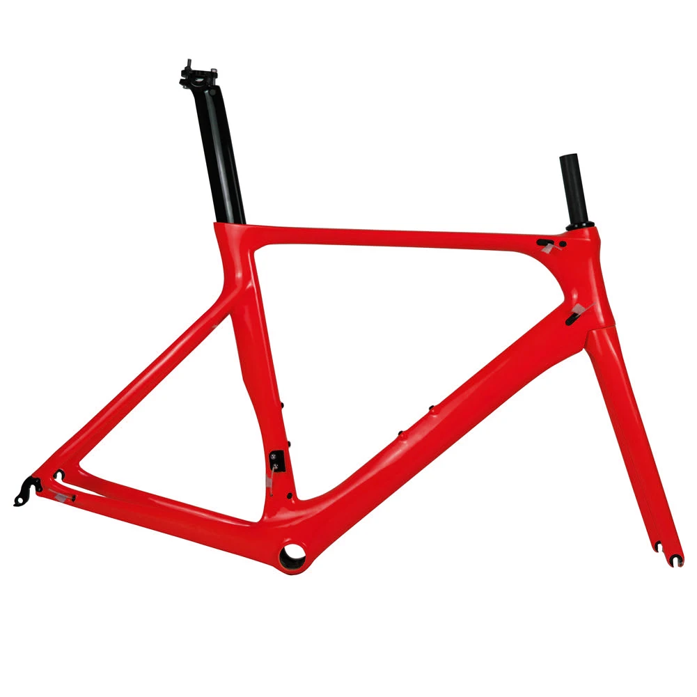 Red Color Spcycle T1000 карбоновые рамы для дорожного велосипеда Aero гоночный дорожный руль для велосипеда, углеродный кадров 700C карбоновые рамы для дорожного велосипеда ets 50/53/56 см - Цвет: Red Color