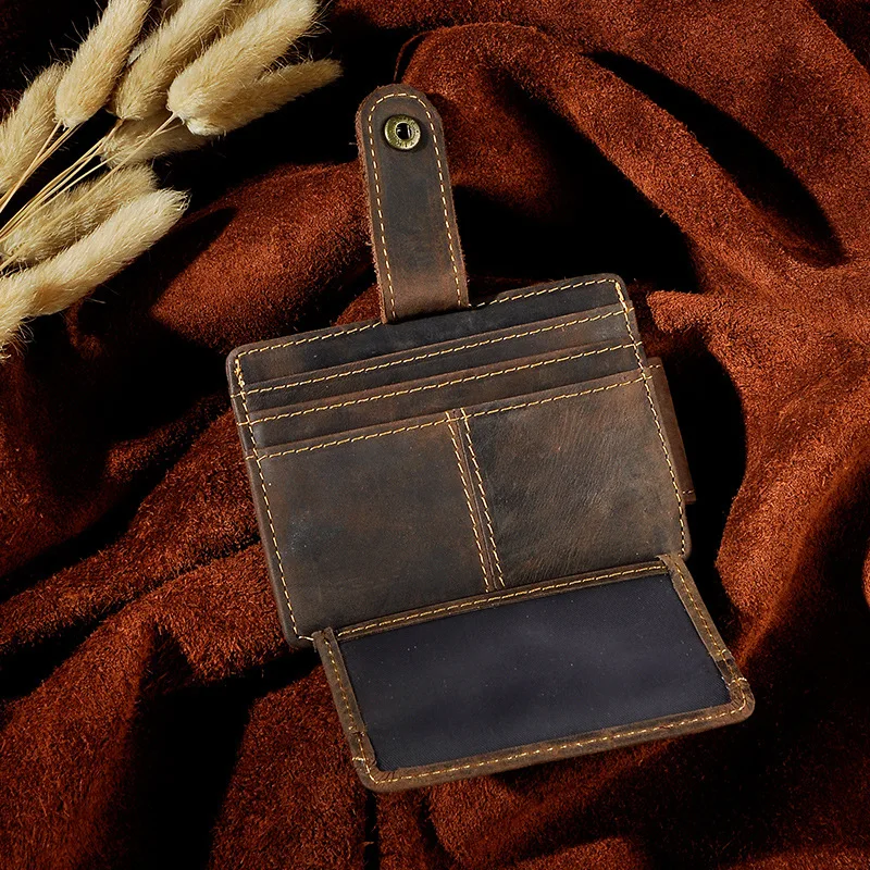 Мужской Магнитный кошелек westкрик из натуральной кожи с зажимом для денег