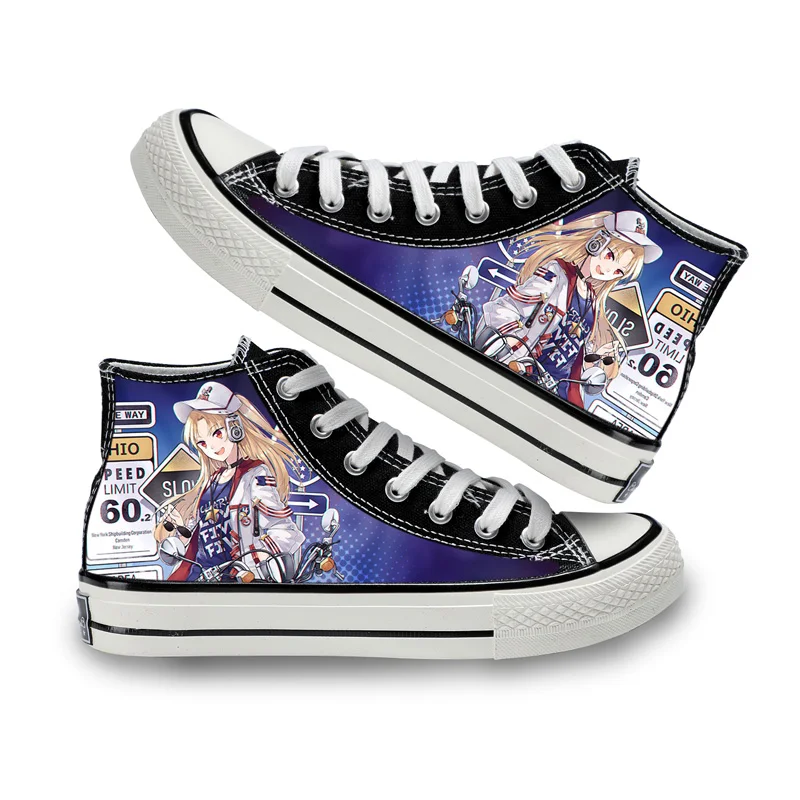 

Unisex Anime Cartoon Azur Lane Casual Ankle Canvas Shoes Flats Duck Shoes Sneakers