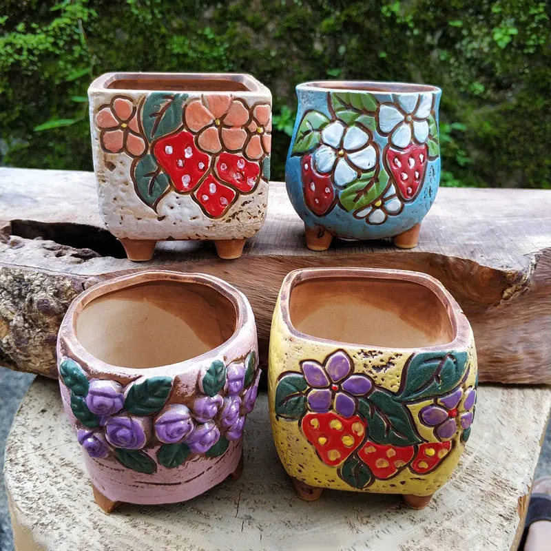 

Корейский вручную окрашенный клубничный Фотофон, цветной квадратный Фотофон с пятнами, балконом, садовыми зелеными растениями