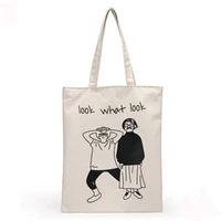 9pcs lot shopping bag eco foldable canvas printing cute reusable tote pouch casual shoulder bags school travel handbag