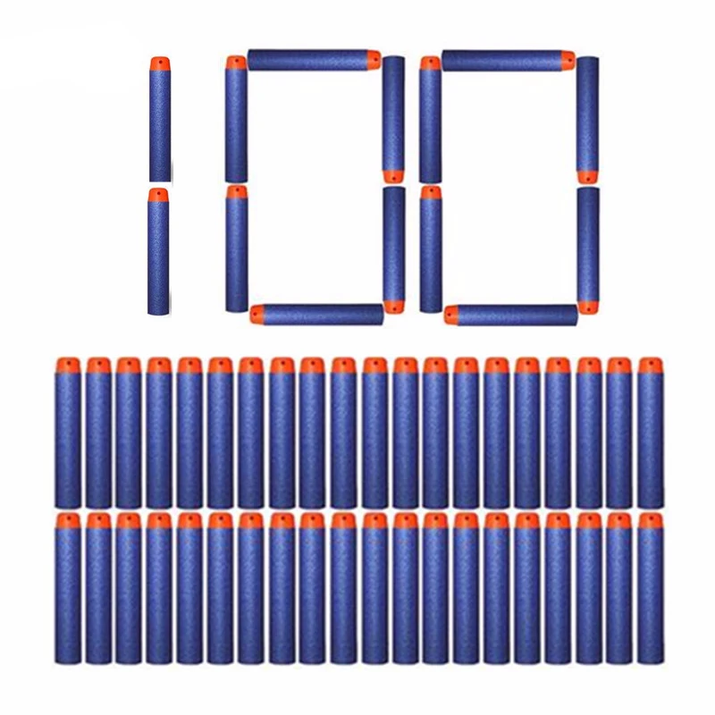 Abbyfrank 100 шт./компл. мягкий пули для Nerf игрушечный пистолет Дротика игрушка мягкая