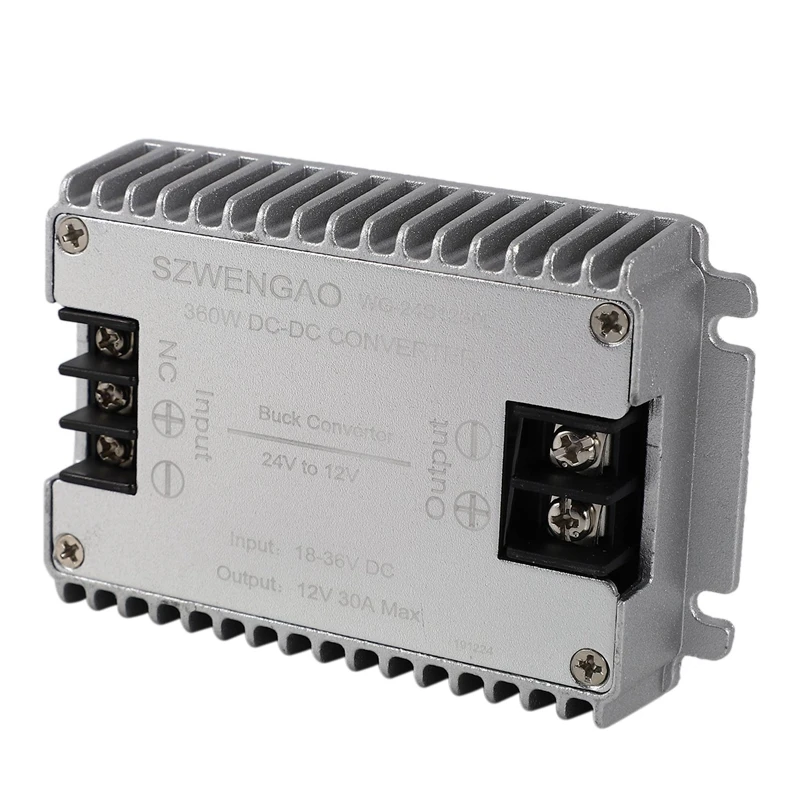 

Szwengao 24 В до 12 В 30A 360W Напряжение регулятор DC-DC понижающий преобразователь Питание для грузовых автомобилей на солнечной батарее