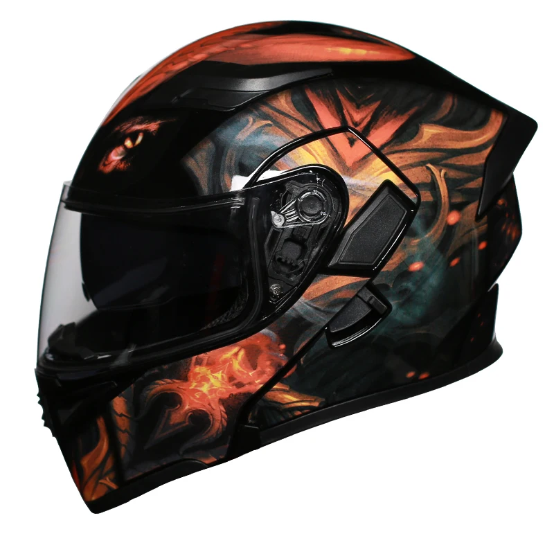 Модульный мотоциклетный шлем флип-ап Capacete da Motocicleta Cascos мотоциклетный шлем каск бар двойные козырьки мужские гоночные шлемы