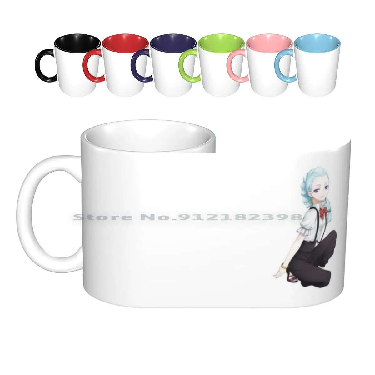 Nona Ceramic Mugs Coffee Cups Milk Tea Mug Anime Manga Death Parade Fancy Thriller Horror Anniversary Christmas Great Hero