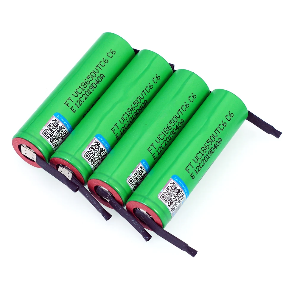 

VariCore VTC6 3.7V 3000 mAh 18650 Li-ion Rechargeable Battery VC18650VTC6 batteries + DIY Nickel Sheets