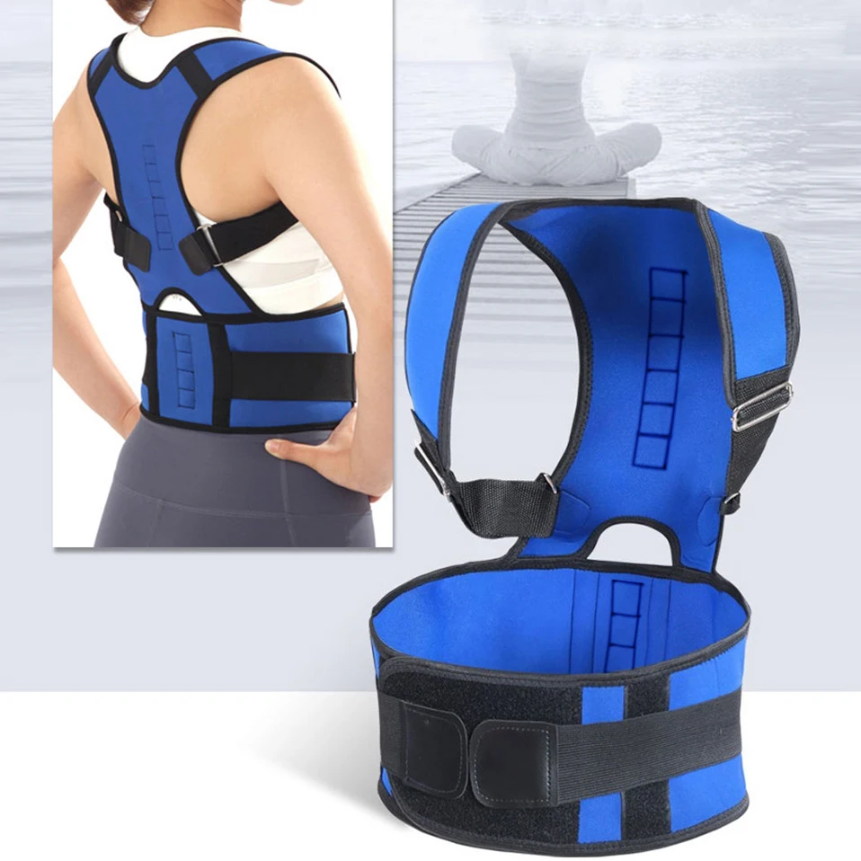 

Magnetic Posture Correction Belt Shoulders Back Support Orthotics Corrector Lumbar Spine Adjustable Brace Correction Humpback