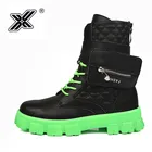 Брендовые дизайнерские стильные мужские Ботинки Martin в стиле ретро на платформе, мужские ботинки с карманами, мужские мотоциклетные ботинки с высоким берцем