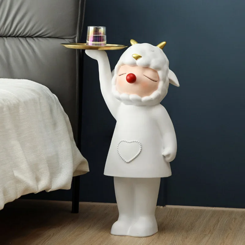 

Home Storage organization Cartoon Figurine Statue Decoration Tray Nordic Home Living Room Accessories Creative Housewarming Gift