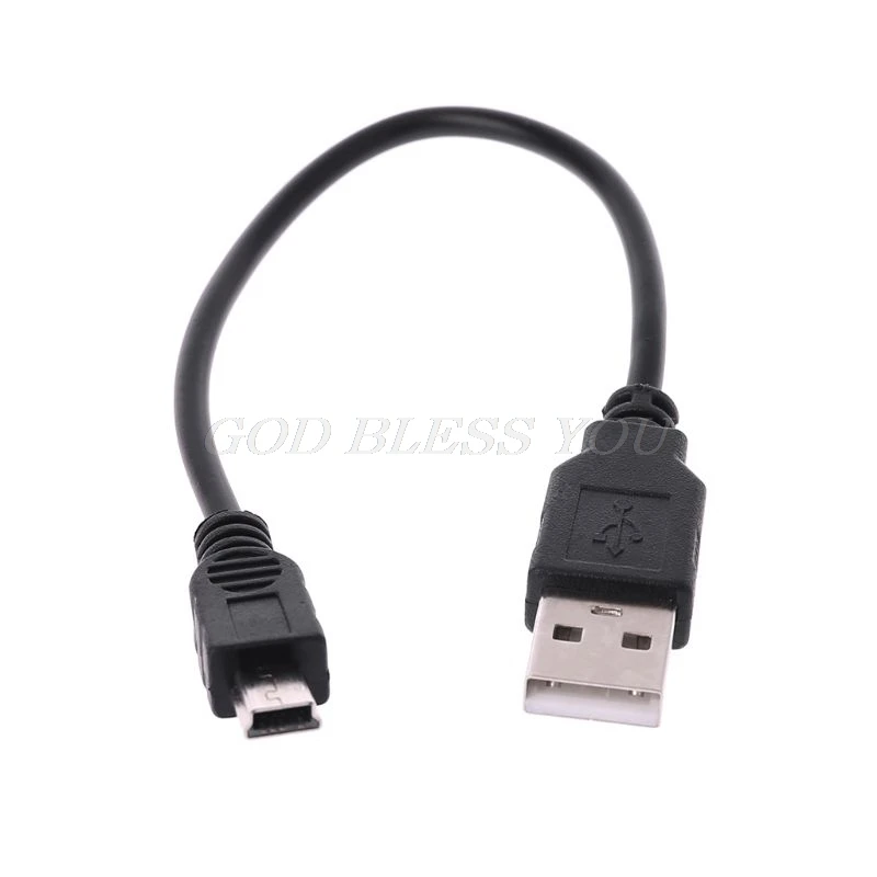 Новый USB короткий 2 0 A мужчина к мини 5 Pin B кабель для передачи данных зарядный Шнур