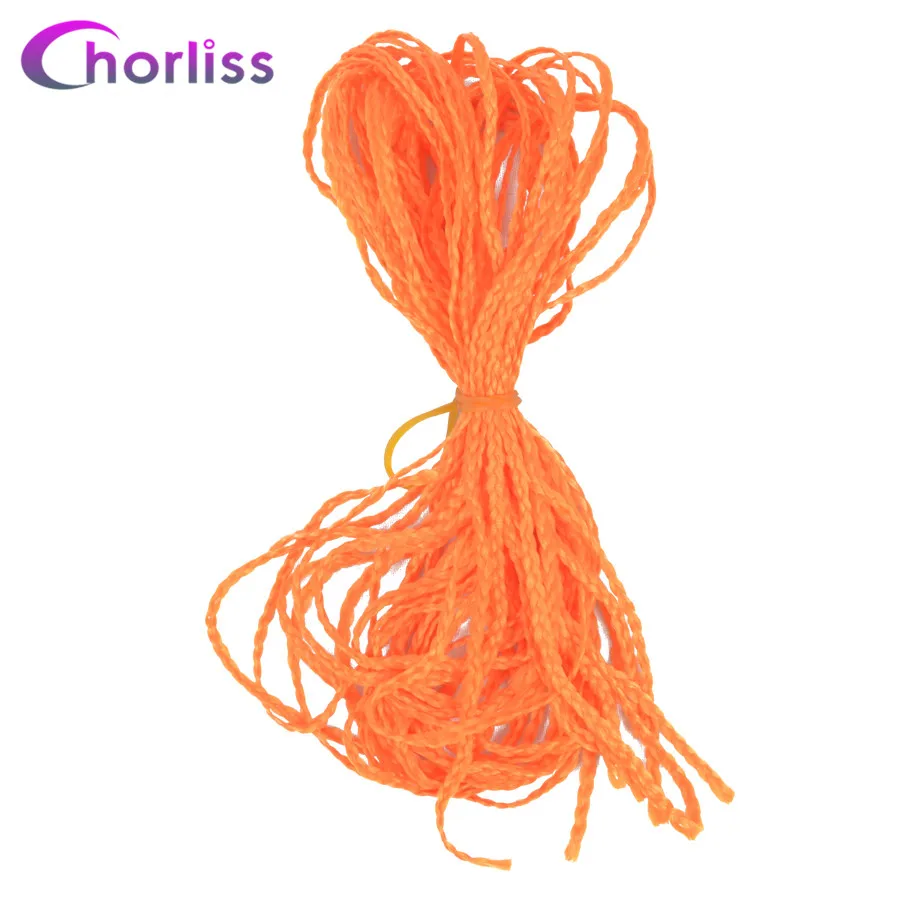Orange F15 Zizi косички, тонкие, микро, вязанные крючком косички, синтетические волосы для наращивания, Chorliss, серые, фиолетовые, розовые, светлые, коричневые, каштановые, вязанные волосы - Цвет: Orange F15