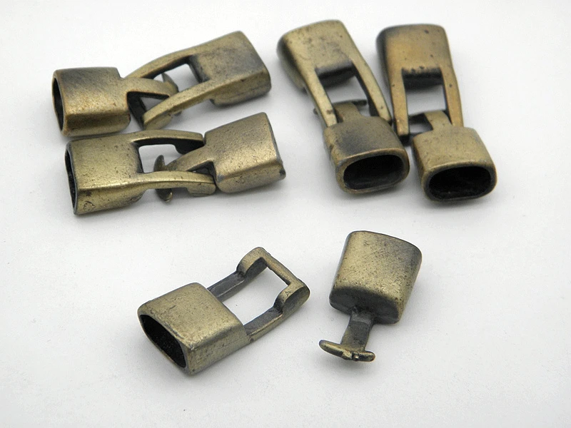 

5 шт./лот, 5*10 мм, кожаный шнур, разъем для браслета, фурнитура для изготовления ювелирных изделий, аксессуары золотого и серебряного цветов