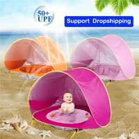 kids beach tent uv protecting sunshelter children toys game house waterproof up awning tent portable ball pool pit baby tent