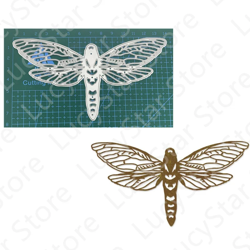 

Metal Cutting Dies Stencil For Decoration Halloween Dragonfly Pattern Diy Greeting Card Scrapbooking New Arrived No Clear Stamps