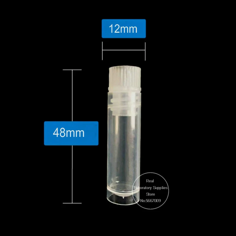 Пластиковая морозильная трубка 500 шт./лот 2 мл лабораторная криогенная с