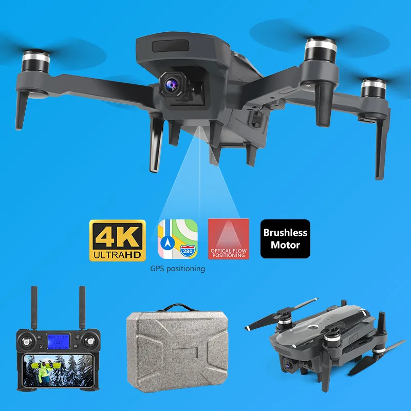 

Brushless Motor 5G Wifi FPV RC Drone With 4K Dual Camera Foldable GPS Positon RC Quadcopter 1800M RC Distance Drone Toy VS L109