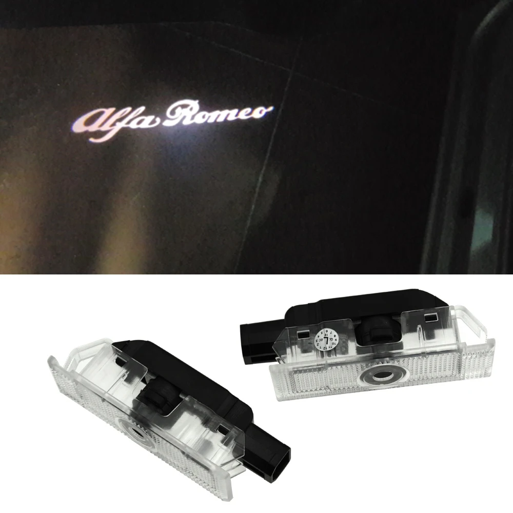 2 шт. светодиодный светильник для двери автомобиля с логотипом объектива